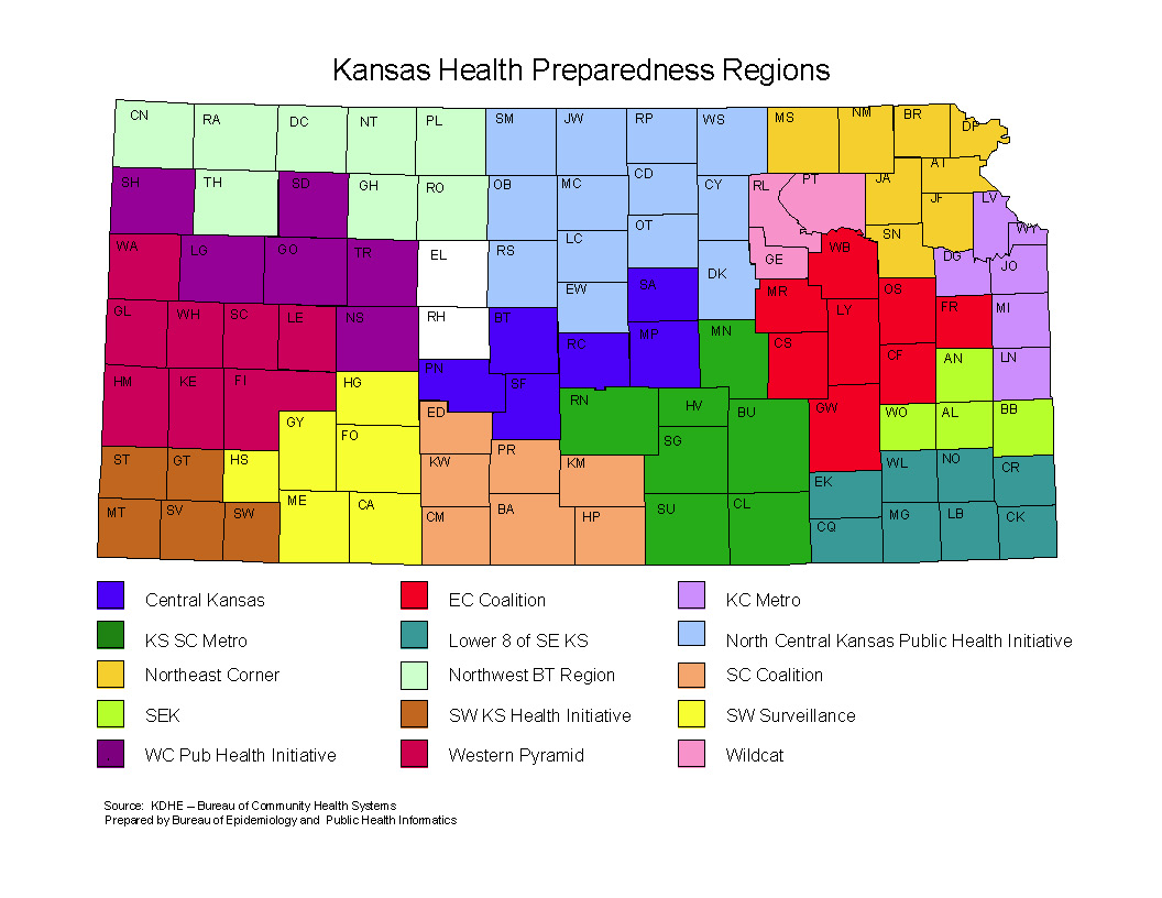 Health Preparedness Regions Map